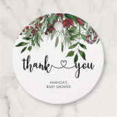 Evergreen Kerstmis Dank je Bedankjes Labels (Voorkant)