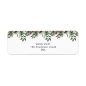 Evergreen Kerstmis Etiket (Voorkant)