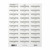 Evergreen Kerstmis Etiket (Full Sheet)