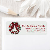 Evergreen Kerstmis WreatReturn Address Label 4 (Insitu)