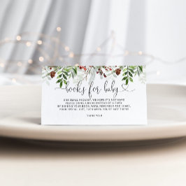 Evergreen kerstsneeuwboeken voor baby bekeuring informatiekaartje