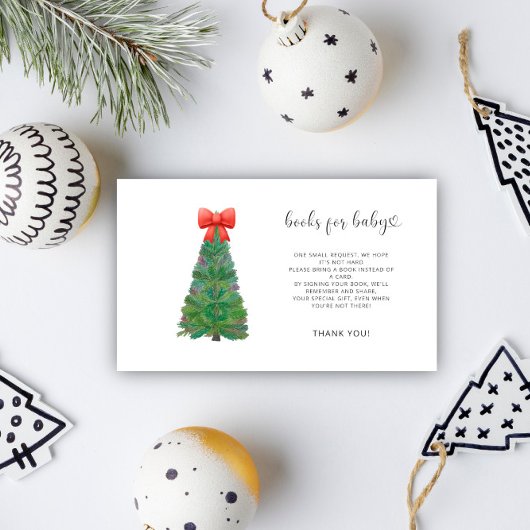 Evergreen kerstsneeuwboeken voor baby informatiekaartje