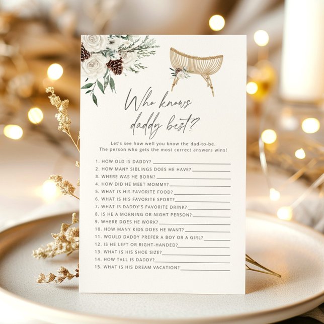 Evergreen kwekerij Wie kent papa het beste baby sh (Creator heeft geüpload)