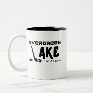 Evergreen Lake, Colorado Hockey, Tweekleurige Koffiemok
