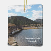 Evergreen Lake op Evergreen, Colorado Keramisch Ornament (Links)