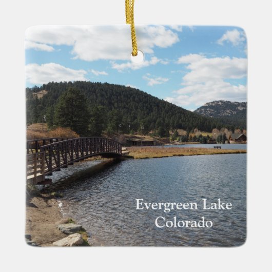 Evergreen Lake op Evergreen, Colorado Keramisch Ornament (Voorkant)