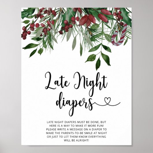 Evergreen Late night diapers game Poster (Voorkant)