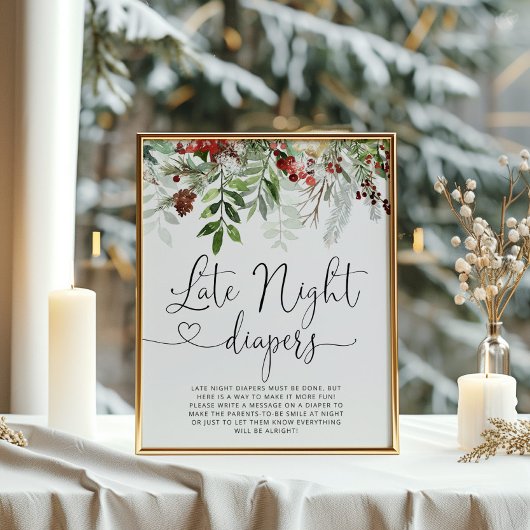 Evergreen Late night diapers game Poster