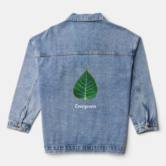 Evergreen Leaf Denim Jacket (Achterkant)
