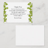 Evergreen Leaf - Hartelijk dank Notitiekaartje (Voorkant / Achterkant)