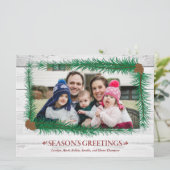 Evergreen Lijst Holiday Card Feestdagenkaart (Staand voorkant)