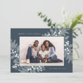 Evergreen Lijst Photo Holiday Card (Staand voorkant)