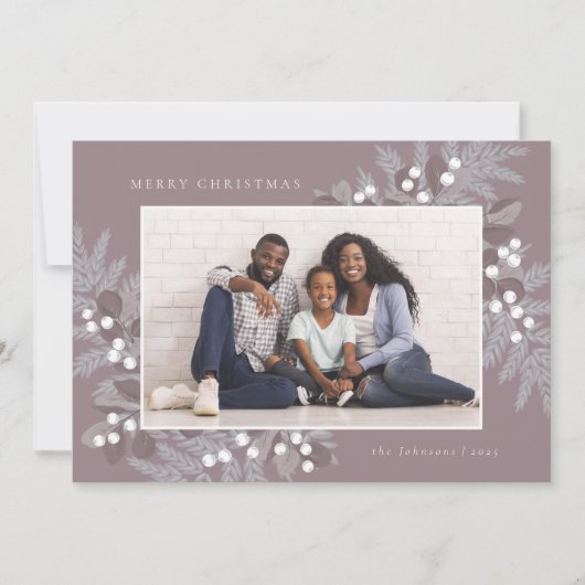 Evergreen Lijst Photo Holiday Card (Voorkant)