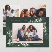 Evergreen Lijst Photo Holiday Card (Voorkant / Achterkant)