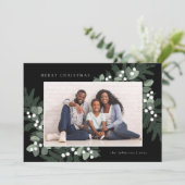 Evergreen Lijst Photo Holiday Card (Staand voorkant)