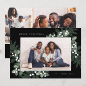 Evergreen Lijst Photo Holiday Card (Voorkant / Achterkant)
