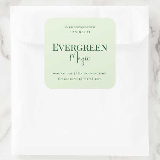 Evergreen Magic Christmas Candle Label | Custom (Tas)