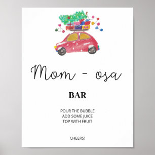 Evergreen mamma-osa barbord. Winter momosa bar Poster