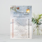 Evergreen mammie- of papa baby shower-spel (Staand voorkant)