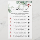 Evergreen mammie- of papa baby shower-spel (Voorkant)