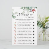 Evergreen mammie- of papa baby shower-spel (Staand voorkant)