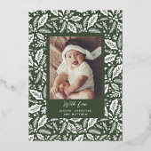 Evergreen Merriest Little KerstArch Foto Folie Feestdagenkaart (Achterkant)