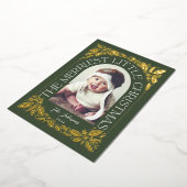 Evergreen Merriest Little KerstArch Foto Folie Feestdagenkaart (Gedraaid)