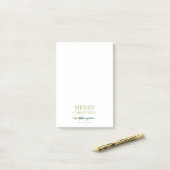 Evergreen Merry Christmas Post-it® Notes (Op bureau)