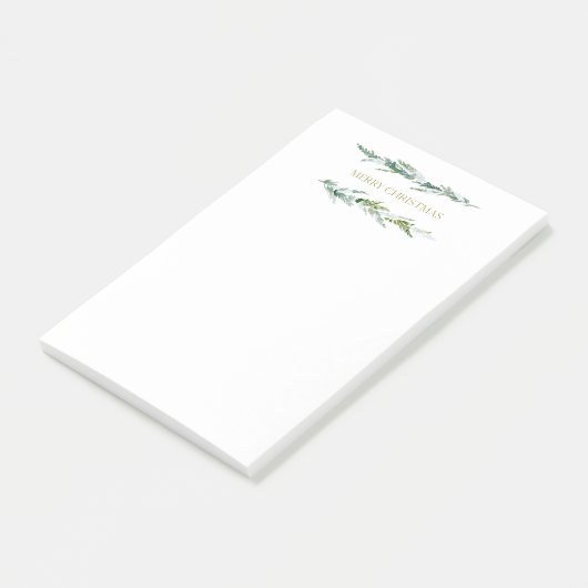 Evergreen Merry Christmas Post-it® Notes (Schuin)