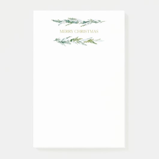 Evergreen Merry Christmas Post-it® Notes (Voorkant)