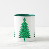 Evergreen met Snowflakes kerstboom Mok (Midden)