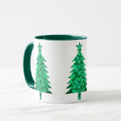 Evergreen met Snowflakes kerstboom Mok (Voorkant links)