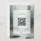 Evergreen Mist | Rustieke Bos QR Save the Date (Achterkant)
