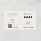 Evergreen Moderne Minimalistische Korting Kaart (Achterkant)