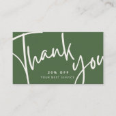 Evergreen Moderne Minimalistische Korting Kaart (Voorkant)