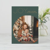 EVERGREEN Moderne Vreugde Minimalistische Kerstmis Feestdagenkaart (Staand voorkant)