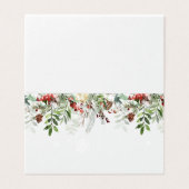 Evergreen moderne winter bruiloft plaats kaart (Buitenkant ongevouwen)