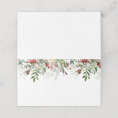 Evergreen moderne winter bruiloft plaatskaartje (Buitenkant ongevouwen)