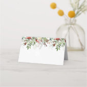 Evergreen moderne winter bruiloft plaatskaartje (Voorkant)