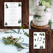 Evergreen Mountain Glen White Green Black Menu