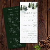 Evergreen Mountain Glen White Green Black Programmakaart