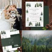 Evergreen Mountain Glen White Green Black RSVP Kaartje