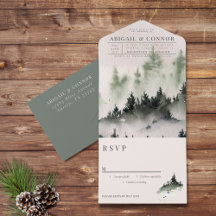 Evergreen Mountain Mist Rustic Winter White Grey