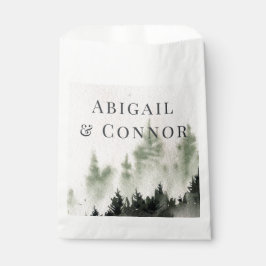 Evergreen Mountain Mist Rustic Winter White Grey Bedankzakje