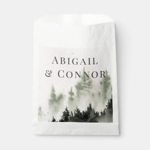 Evergreen Mountain Mist Rustic Winter White Grey Bedankzakje