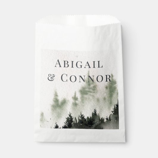 Evergreen Mountain Mist Rustic Winter White Grey Bedankzakje (Voorkant)