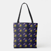 Evergreen op Blue Pattern-Tas Tote Bag (Achterkant)