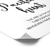 Evergreen pacifier jachtwedstrijd baby shower poster (Hoek)