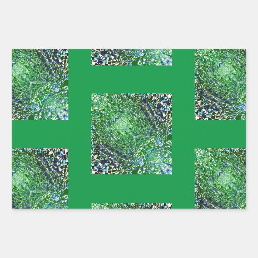 Evergreen Pattern-pakpapier Inpakpapier Vel (Voorkant 3)