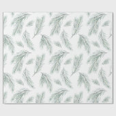 Evergreen Pine Branch Pattern Cadeaupapier (Vlak)